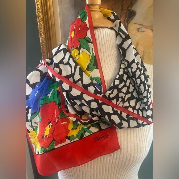 Bill Blass Multi-Colour Silk Scarf - Picture 3 of 5